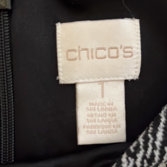 Chicos black and white amber dress long sleeve size 1X - Picture 6 of 11